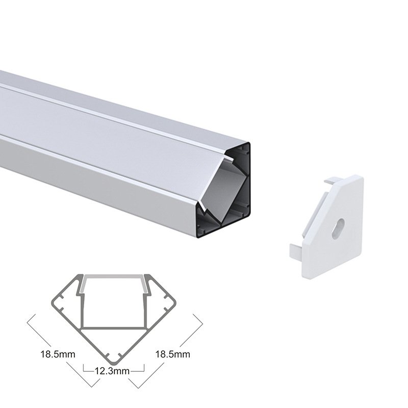 HJ Customized professional Led Aluminium Profile 1m 2m 3m Extrusion Bend Led Strip Aluminum Led Profile