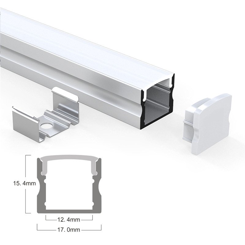 HJ Customized professional Led Aluminium Profile 1m 2m 3m Extrusion Bend Led Strip Aluminum Led Profile