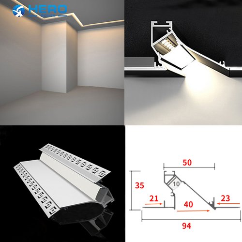 High Quality Surface Mounted LED Strip Light Aluminium Extrusion Profile LED Ceiling Aluminum Profile Channel