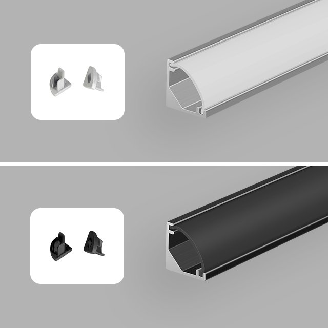 J0808 Hot Selling Corner Aluminium Profile Embedded Lightweight Aluminum Profile V-shaped Corner Aluminum Extrusion Channel