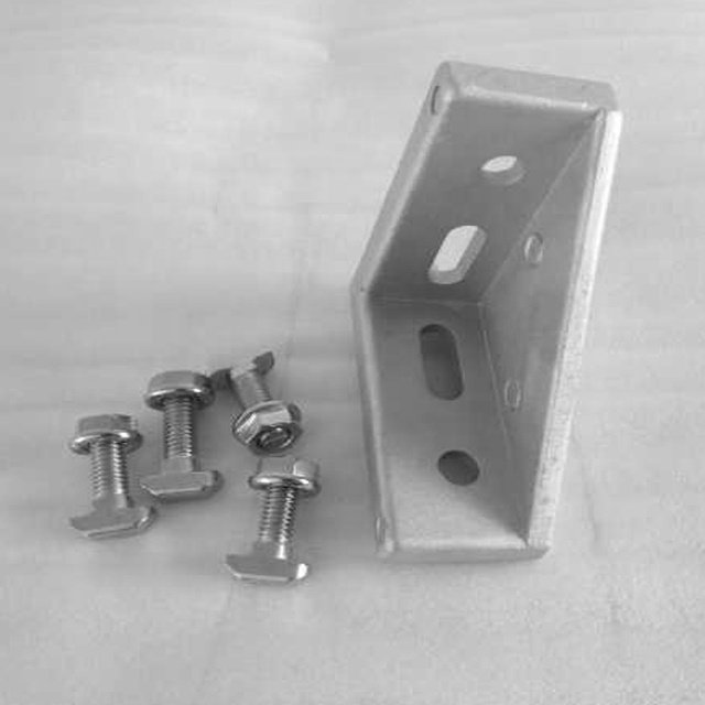 Extruded Aluminium Corner Joint CNC Aluminium Profile 45 Degree Angle Bracket