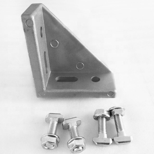 Extruded Aluminium Corner Joint CNC Aluminium Profile 45 Degree Angle Bracket