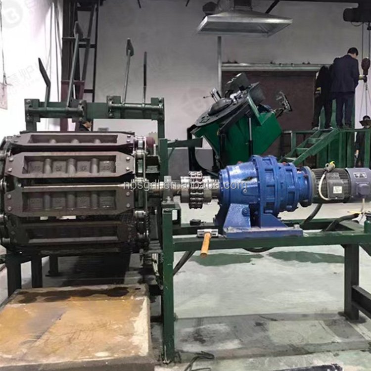 SHENGUANG New Type Automatic Casting Ingot Melting Furnace Bronze Copper Alloy Aluminium Brass Ingot Casting Production Line
