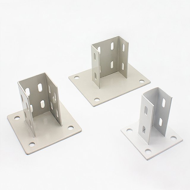 2020 Series White Carbon Steel Floor Mount Plates Anti-Seismic bracket Fixed Base For 2020 T Slot Aluminium Profile Extrusion