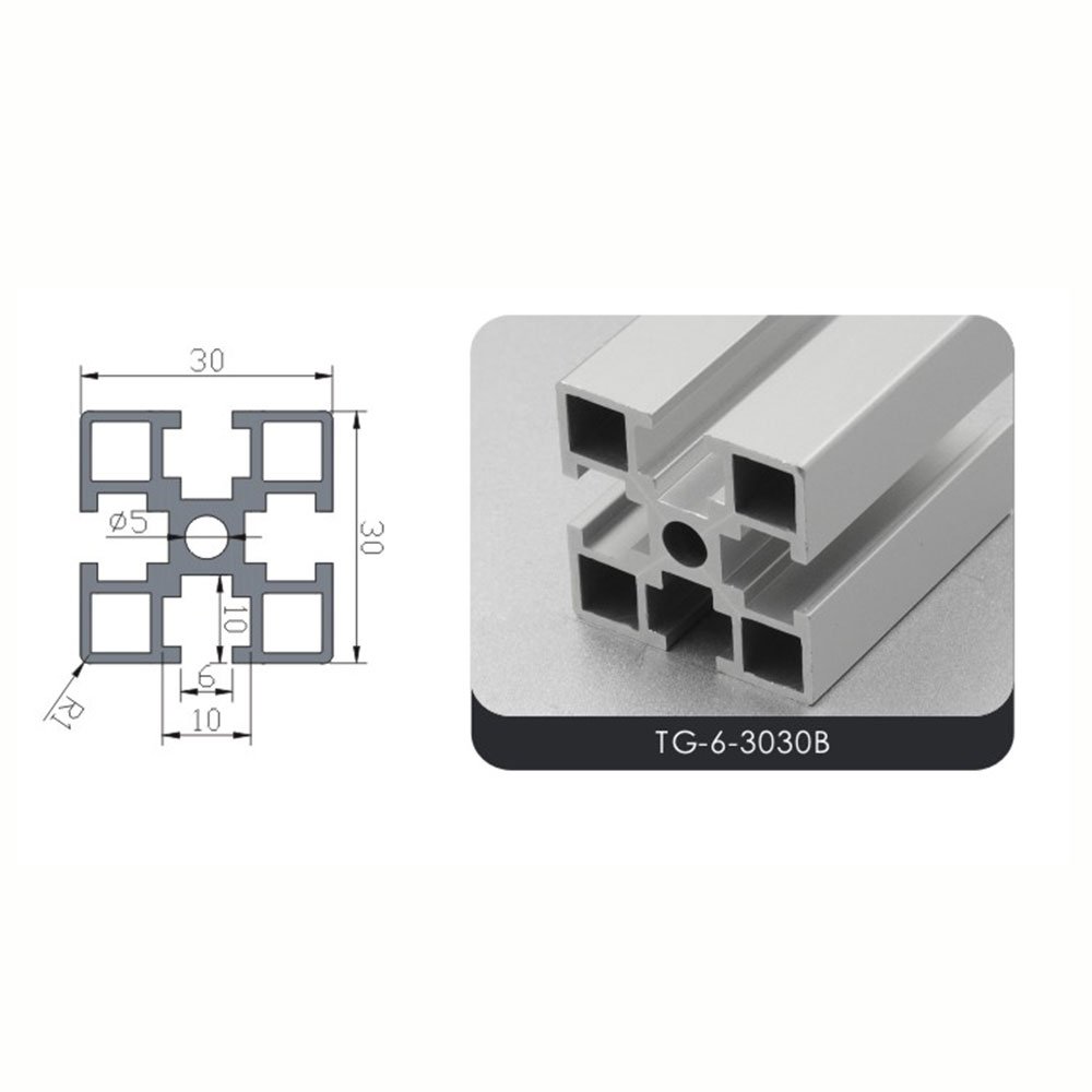Products Show Product Name Industrial Factory 3030D T Slot Extrusion Aluminum Profile Size 30*30Mm Grade 6005/6061/6063