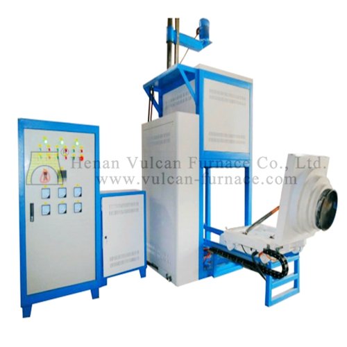 VF-18JS Industrial tilting crucible induction aluminum ingot melting furnace lift bottom loading well type crucible furnace