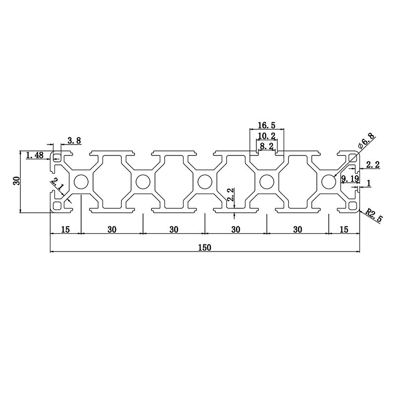 30150 Aluminium Profile Extrusion 30x150 T Slot Aluminium Profile For Windows