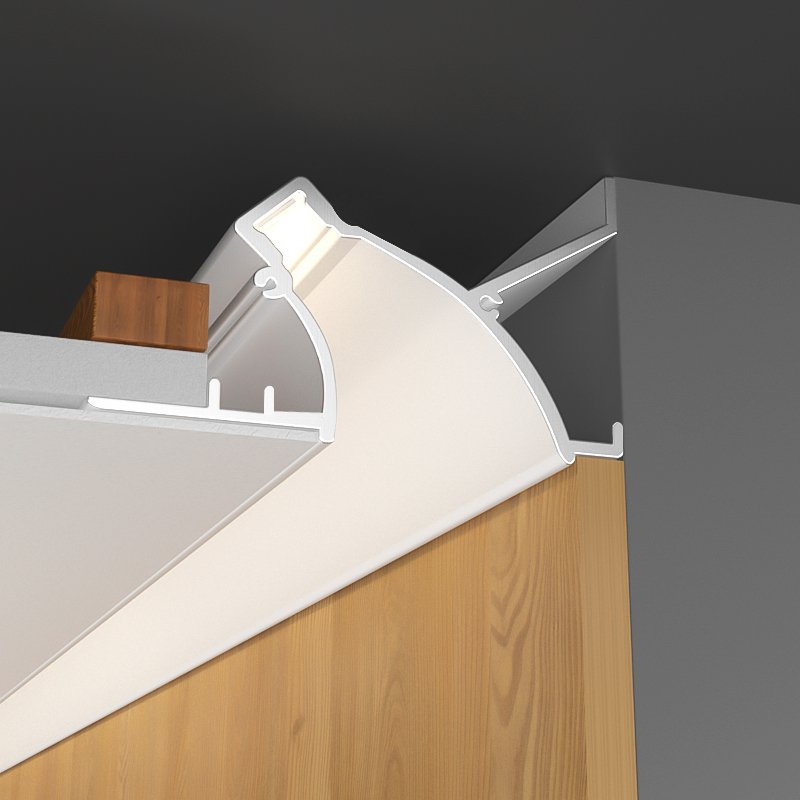 X15 LED Light Strips Aluminum Channel With PC Cover Recessed Drywall Plaster Gypsum Led Aluminum Profile