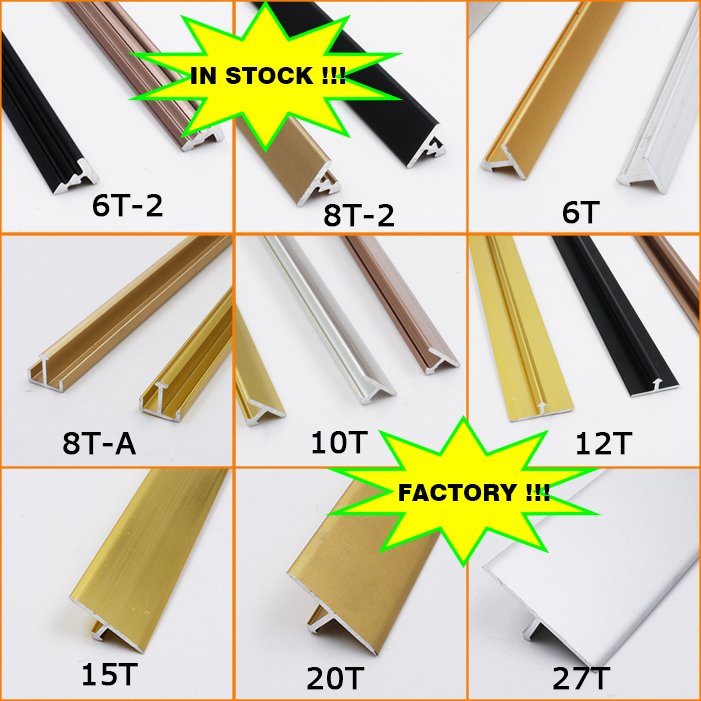 Aluminium T section Profile T Shaped Floor Transition Strip T bar trim