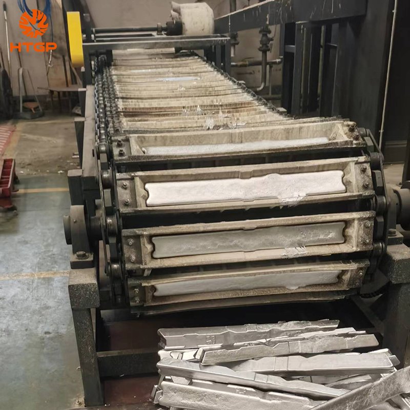 50KG-20Ton/h automatic zinc copper aluminum ingots conveyor production line and ingot casting machine aluminium melting furnace