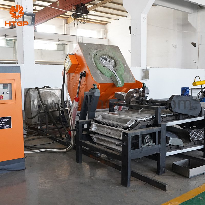 50KG-20Ton/h automatic zinc copper aluminum ingots conveyor production line and ingot casting machine aluminium melting furnace