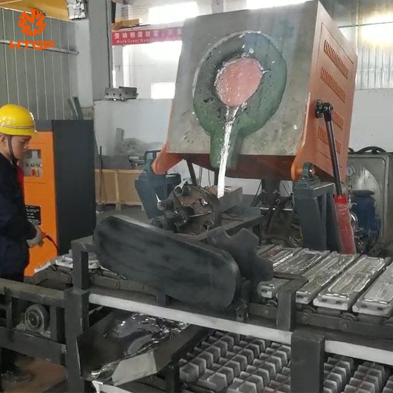 50KG-20Ton/h automatic zinc copper aluminum ingots conveyor production line and ingot casting machine aluminium melting furnace