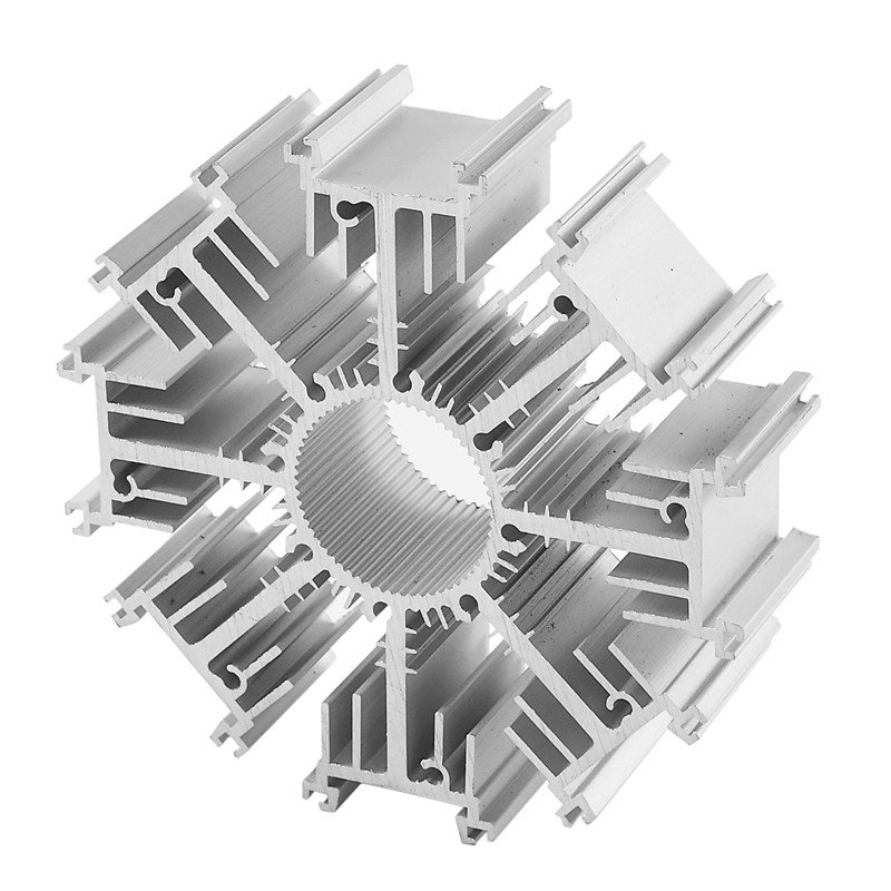 Large extruded flat heatsink fins custom 5G 1000w 1200w aluminium extrusion profile heat sinks tube cooling radiator enclosure