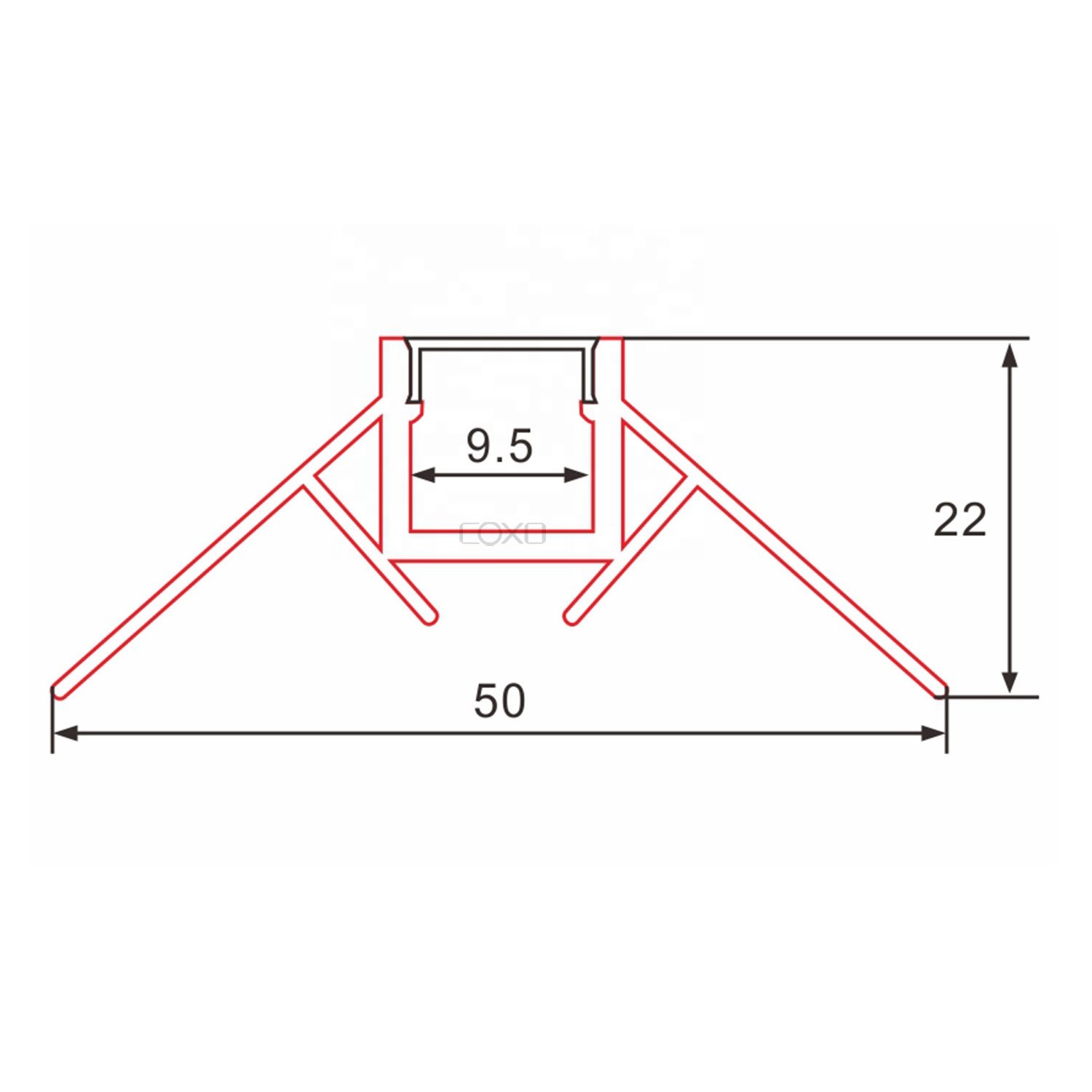 C093 Led Recessed Aluminum profile channel