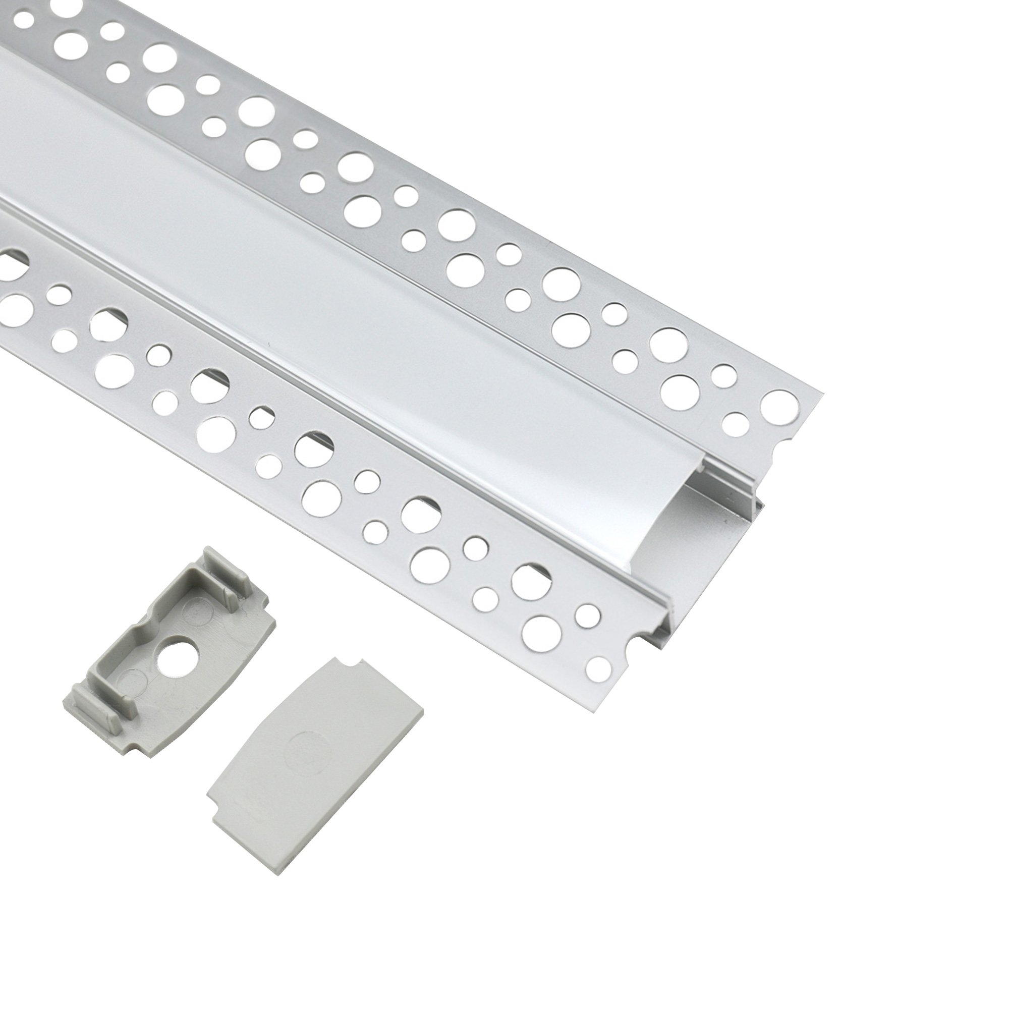 LED Strip Light Extrusion Alu Plaster Drywall Gypsum PC Cover LED Aluminum Profile Plaster