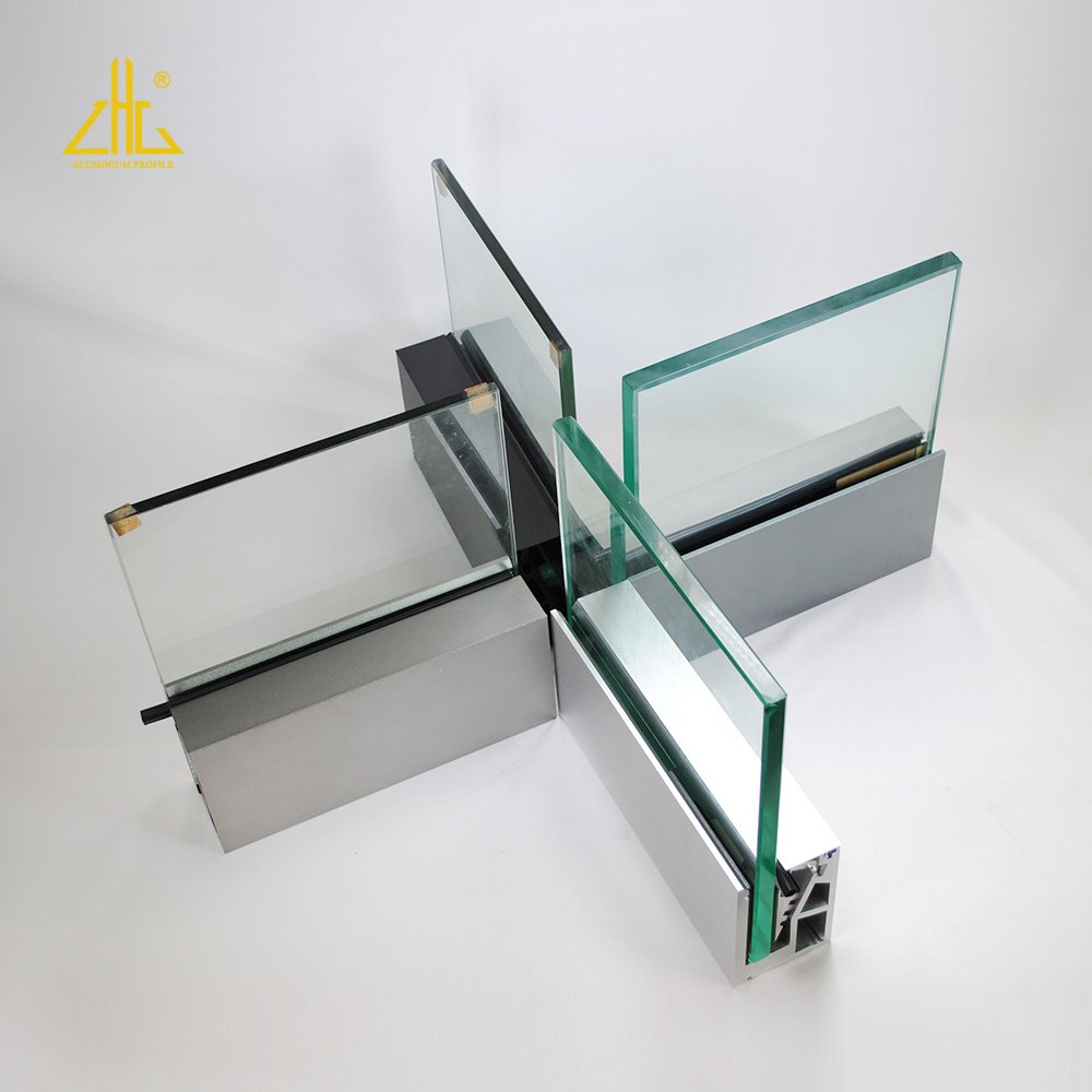Aluminium Balustrades Aluminum Frameless Profile U Channel Clamp 10-20mm Glass Railing Pool Fence