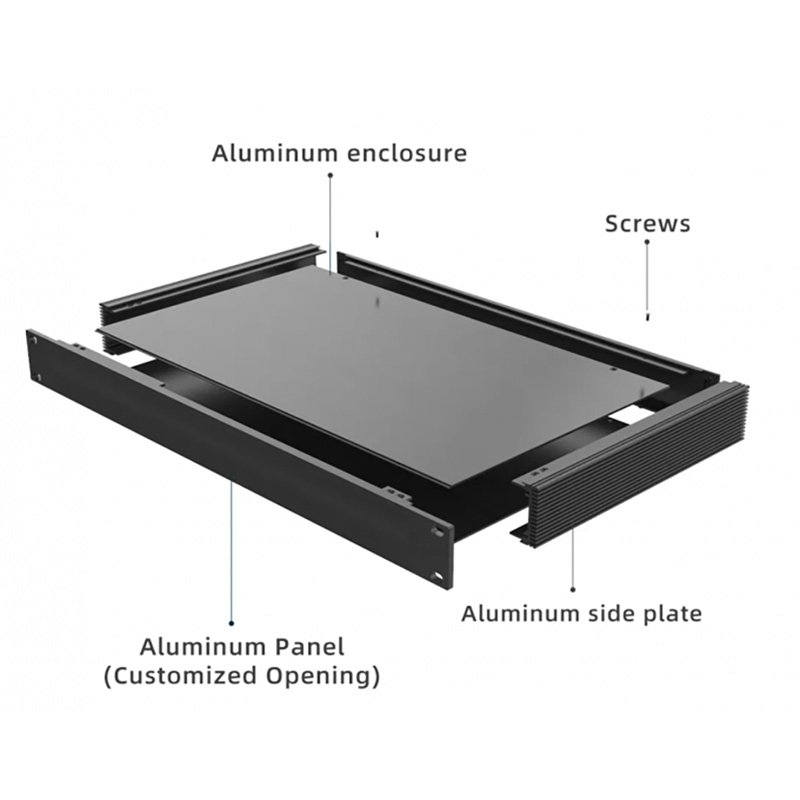 CNC Processing Aluminum Enclosure Housing Structure Parts Surface Treating Extruder Aluminum Profile