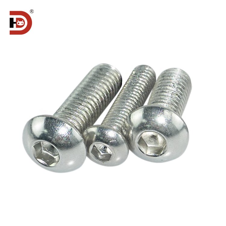 Aluminum profile fastening accessories, stainless steel half round head hexagon socket bolt M5M6M8 bolt M5-M6-M8 screw