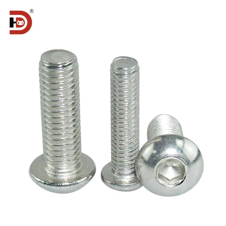 Aluminum profile fastening accessories, stainless steel half round head hexagon socket bolt M5M6M8 bolt M5-M6-M8 screw