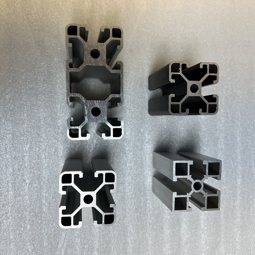 3030 4040 4080 Aluminium Extrusion Profile Frame T Slot V Slot 40x40 Custom Extruded Black Industrial Aluminum Profiles