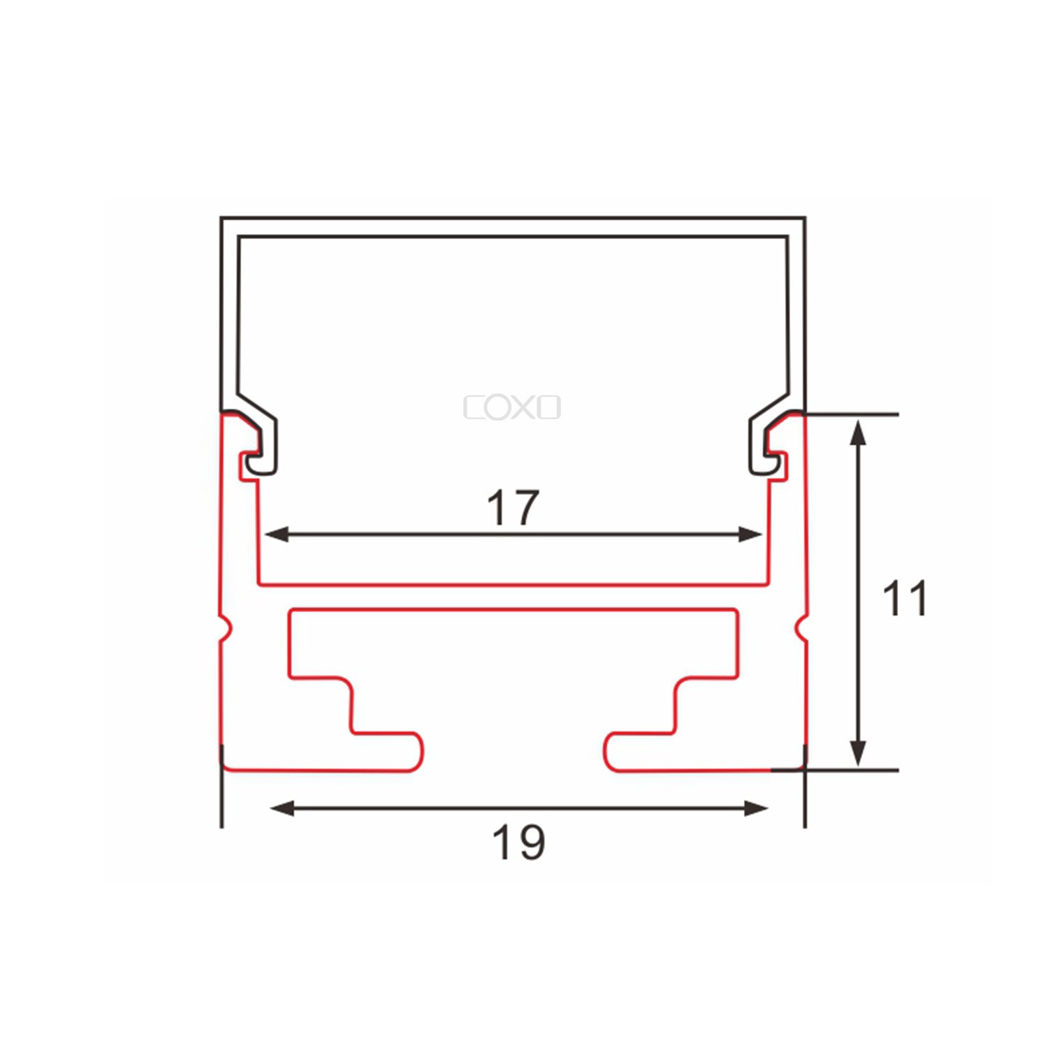 C032B Led Recessed Aluminum profile