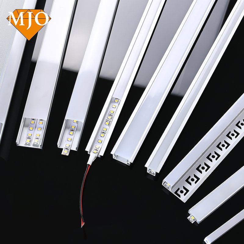 Foshan MJO Factory Directly Aluminium Profile Led Strip Led Channel Profile Easy Installation OEM Aluminum Led Profile U Channel