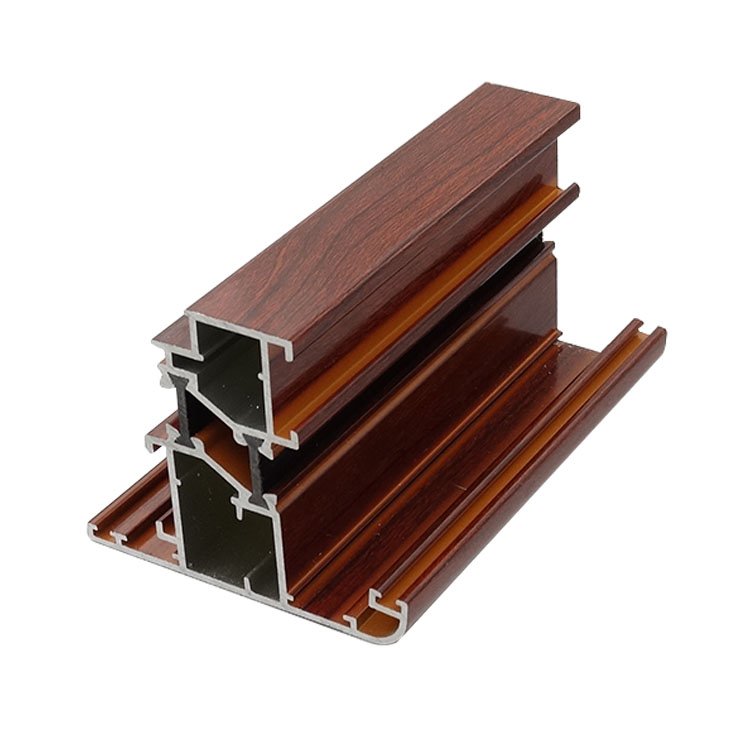Customized Professional Manufacture Wood Grain Aluminum Profile For Window Door Wall