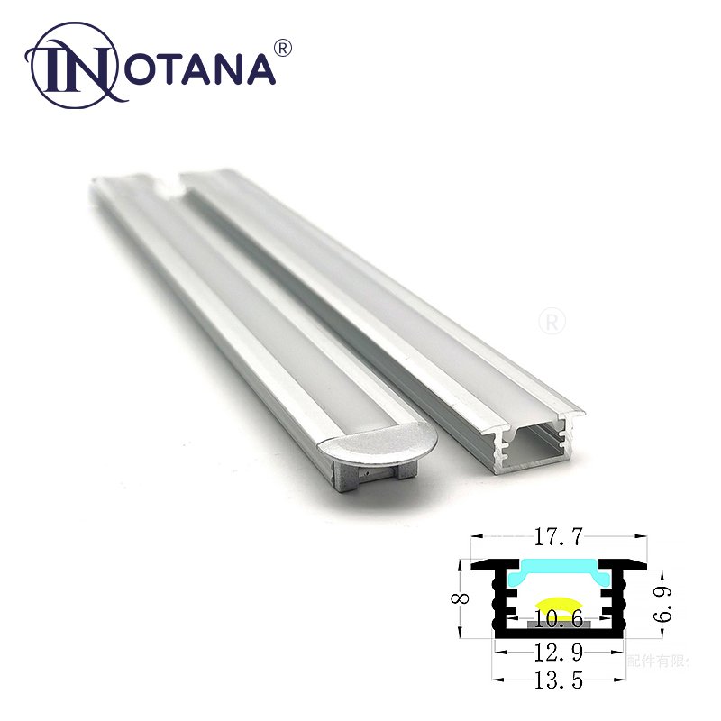 Customized LED light strip aluminum profile 15 * 10mm embedded aluminum LED hard light strip U-shaped aluminum groove