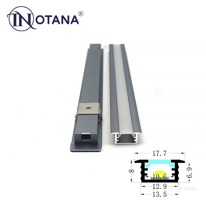 Customized LED light strip aluminum profile 15 * 10mm embedded aluminum LED hard light strip U-shaped aluminum groove