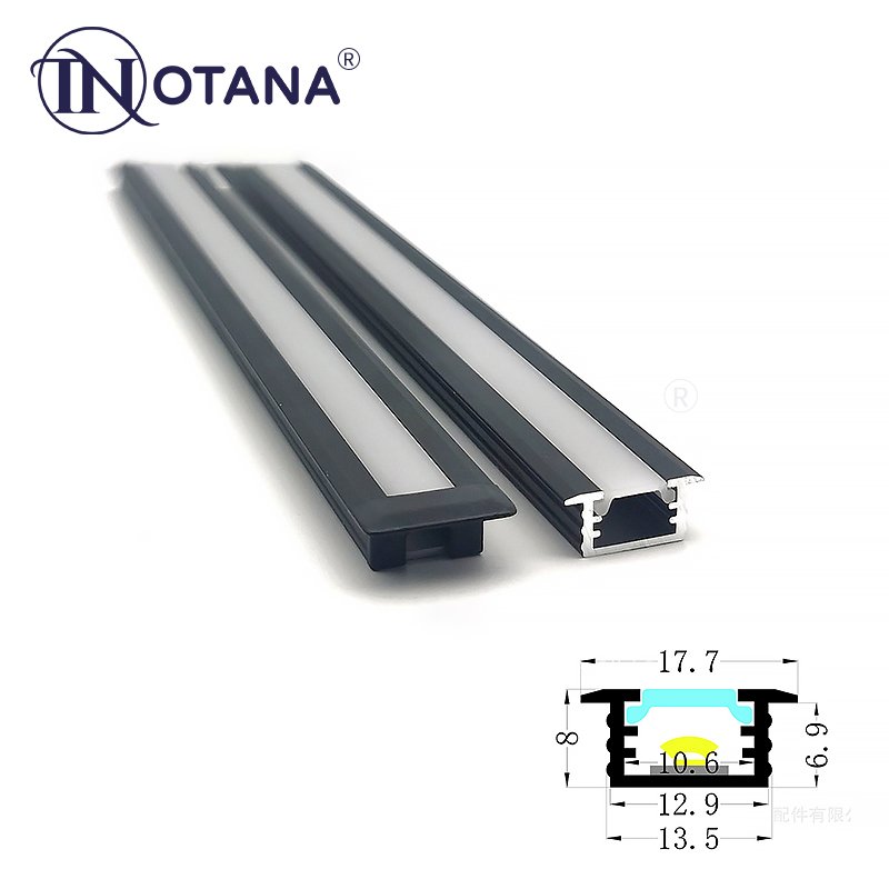 Customized LED light strip aluminum profile 15 * 10mm embedded aluminum LED hard light strip U-shaped aluminum groove