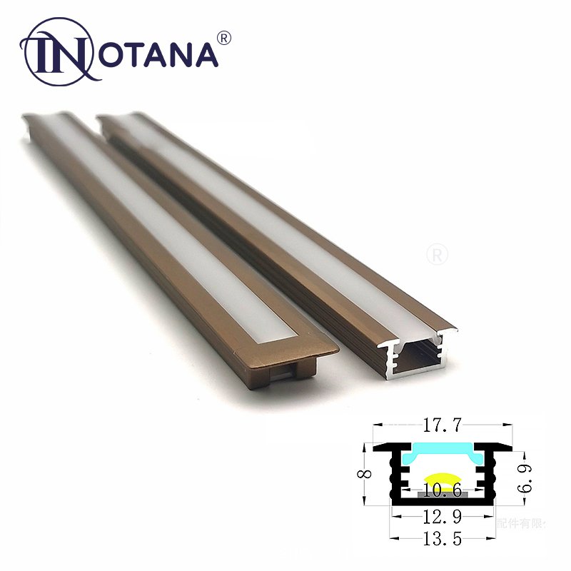Customized LED light strip aluminum profile 15 * 10mm embedded aluminum LED hard light strip U-shaped aluminum groove