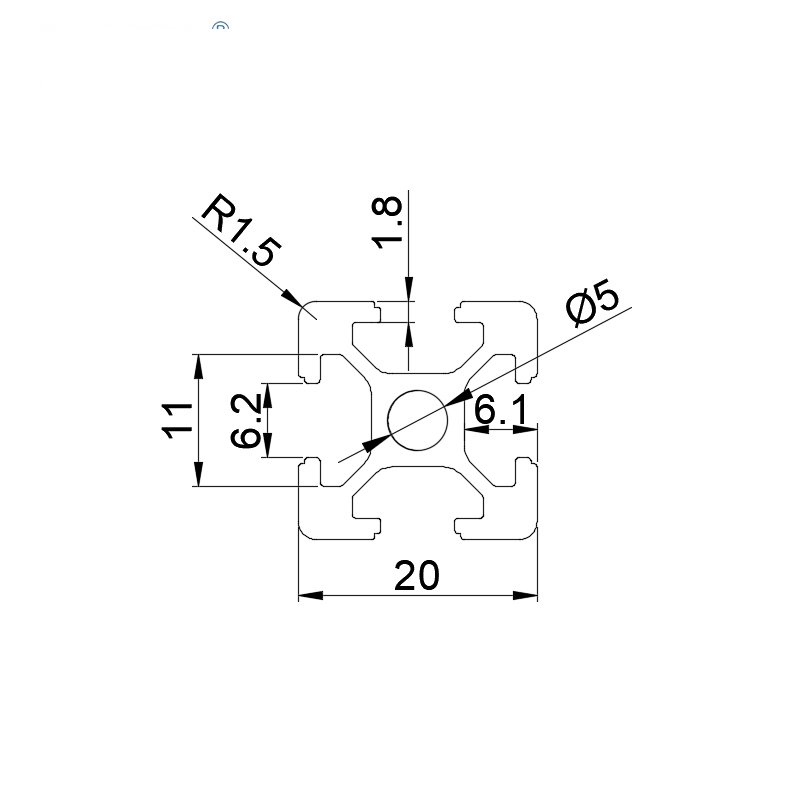 8007 v slot t Slot Aluminum Profile Ob 20X20 2020 Extrusion Industrial Aluminium for industrial usage 2020