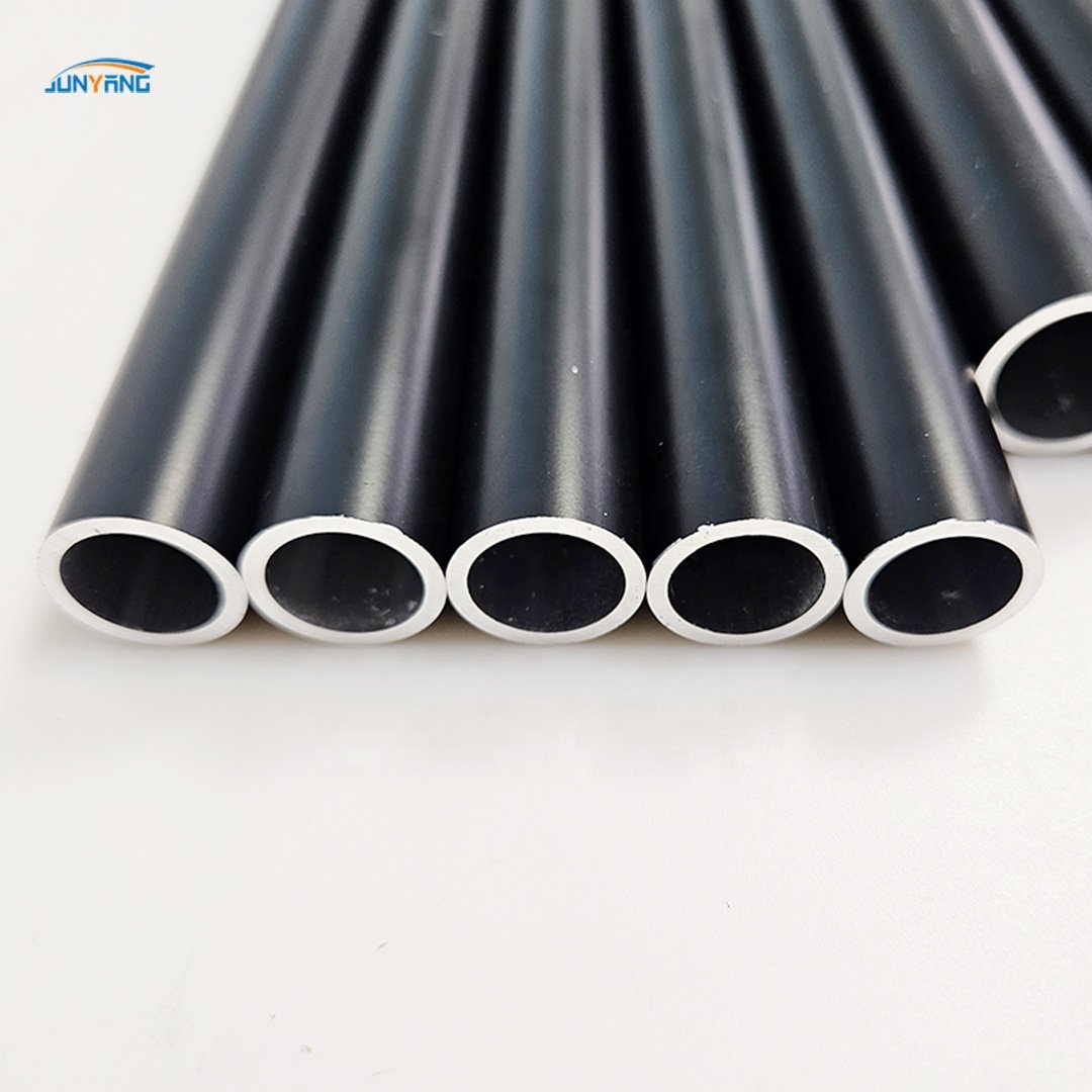 6061 6063 T5 T6 Black Powder Spray Telescopic Pipe Extruded Aluminum Pipes Tubes Round Telescopic Tube Aluminum Profile