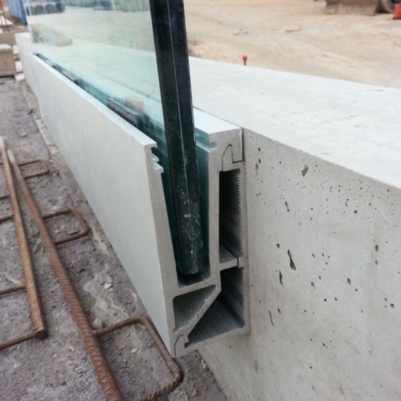 Factory direct sell high quality aluminium profile frame aluminum u channel clamp 5mm 6mm glass railing