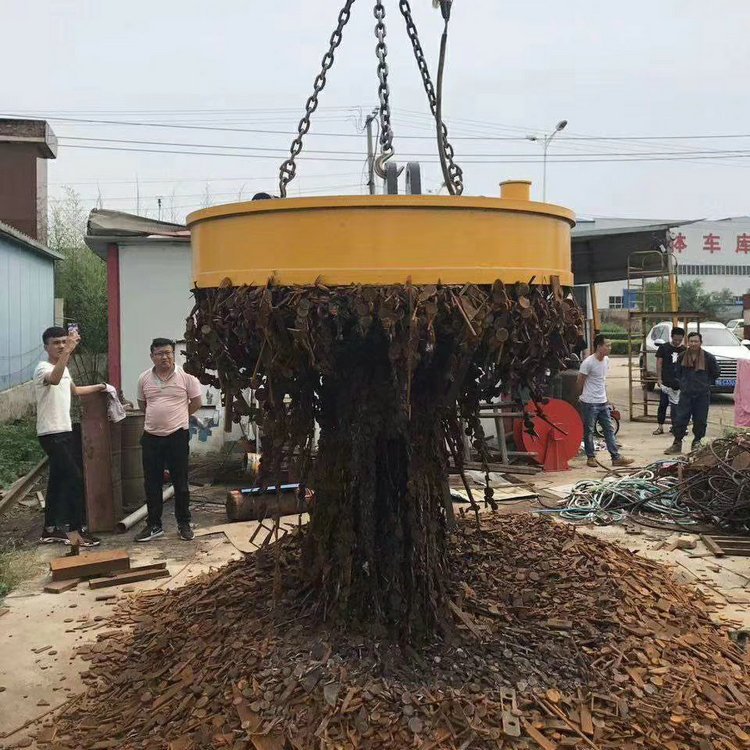 220V 380V 200kg Steel Scrap Yard Circular Electro Lifting Magnet For Crane Excavator