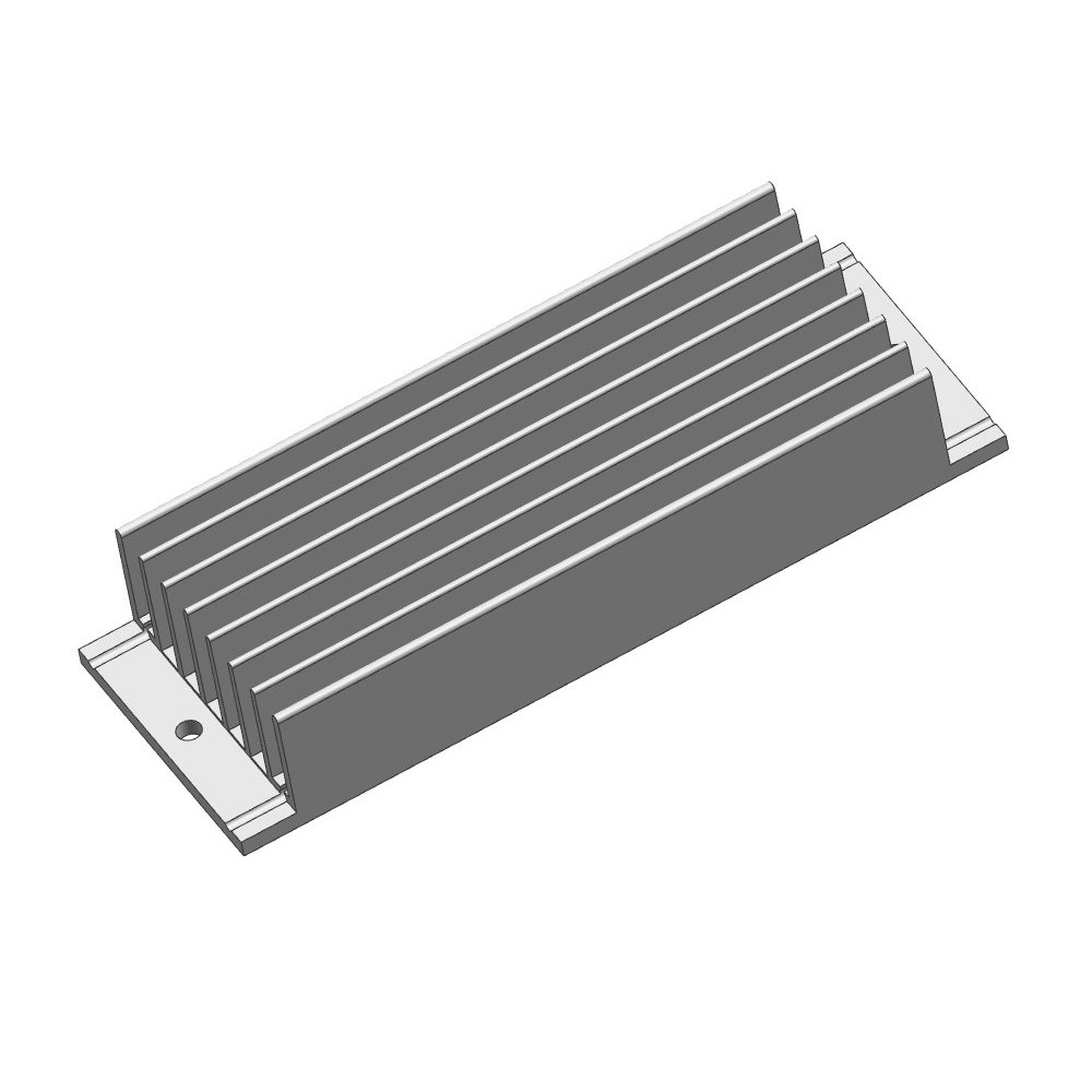 Custom CNC Milling 6063 T5 Extruded Heat Sink 60(W)*30(H)*165(L)mm Aluminum Profile Heatsink