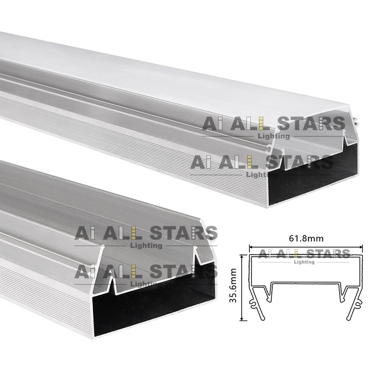 Stretch Ceiling Led Strip Light Embedded Trimless Bendable Led U Shape Stretch Aluminum Profile Led Profile Light