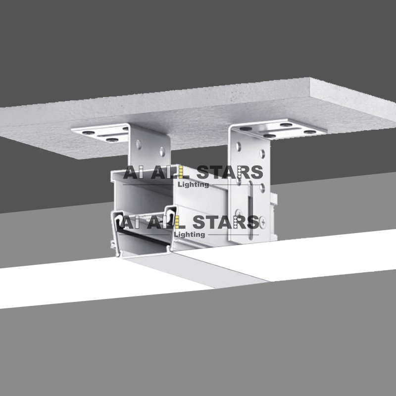 Stretch Ceiling Led Strip Light Embedded Trimless Bendable Led U Shape Stretch Aluminum Profile Led Profile Light