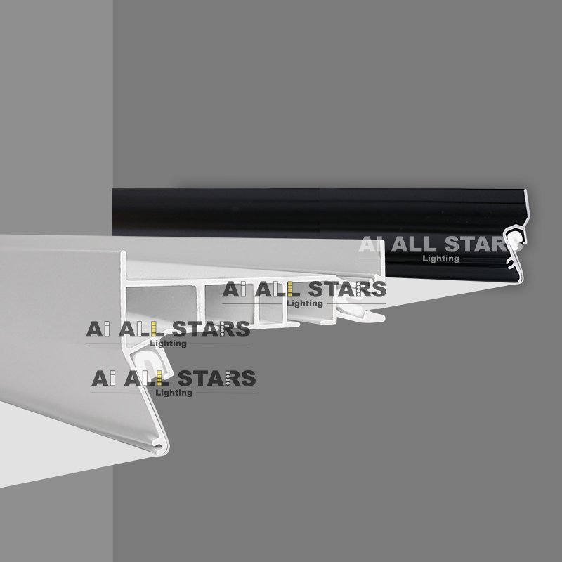 Stretch Ceiling Led Strip Light Embedded Trimless Bendable Led U Shape Stretch Aluminum Profile Led Profile Light