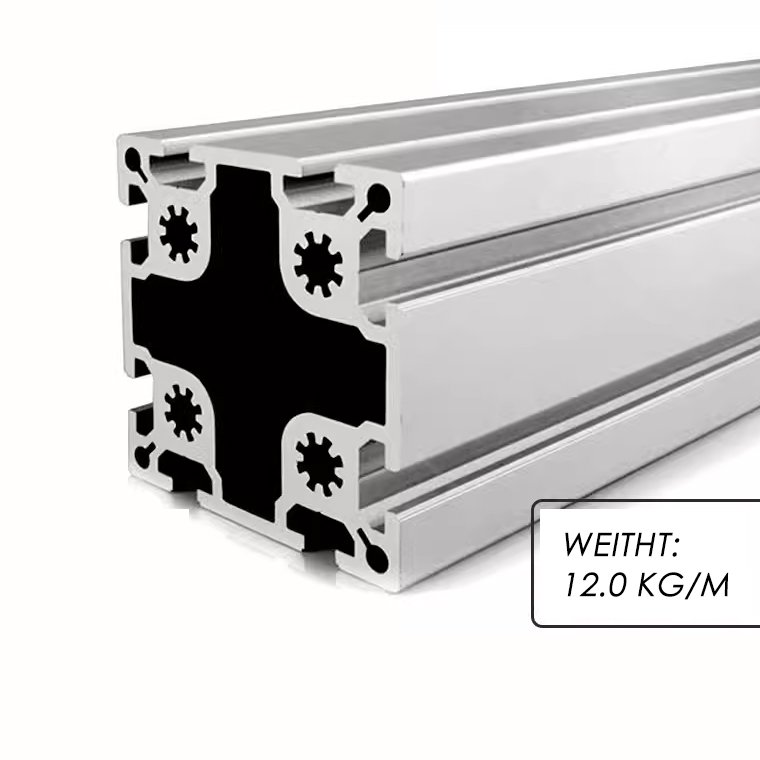 100 Series Silver Linear Rail Guide Frame 100*100 T-Slot Aluminium Extrusion Profile European Standard Anodized