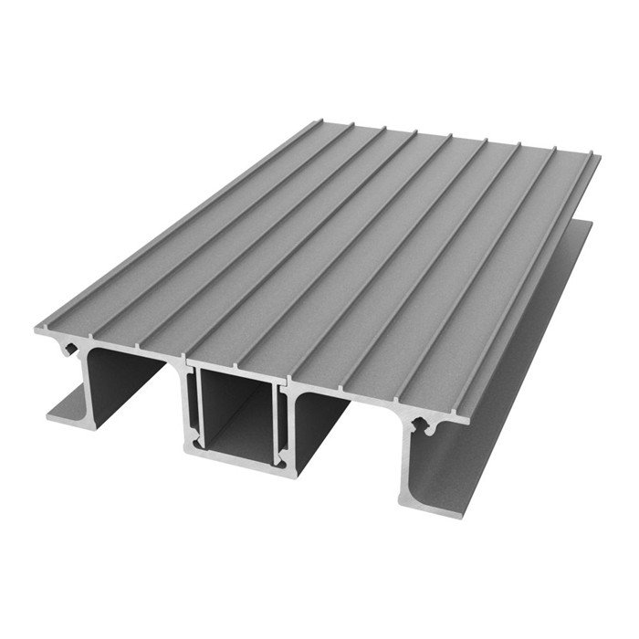 Low price sand blasted matt silver anodized extruded aluminum deck flooring