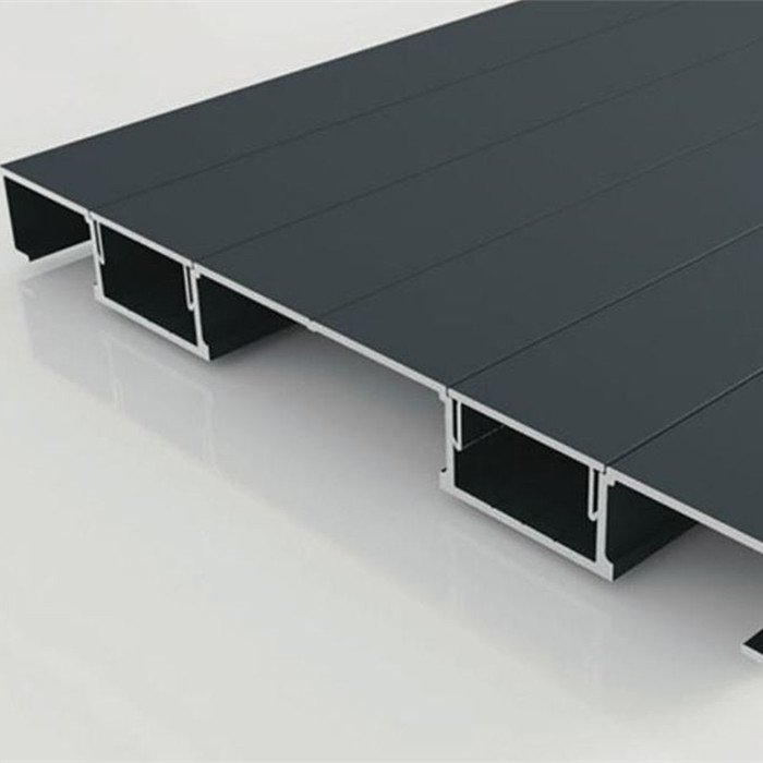 Low price sand blasted matt silver anodized extruded aluminum deck flooring