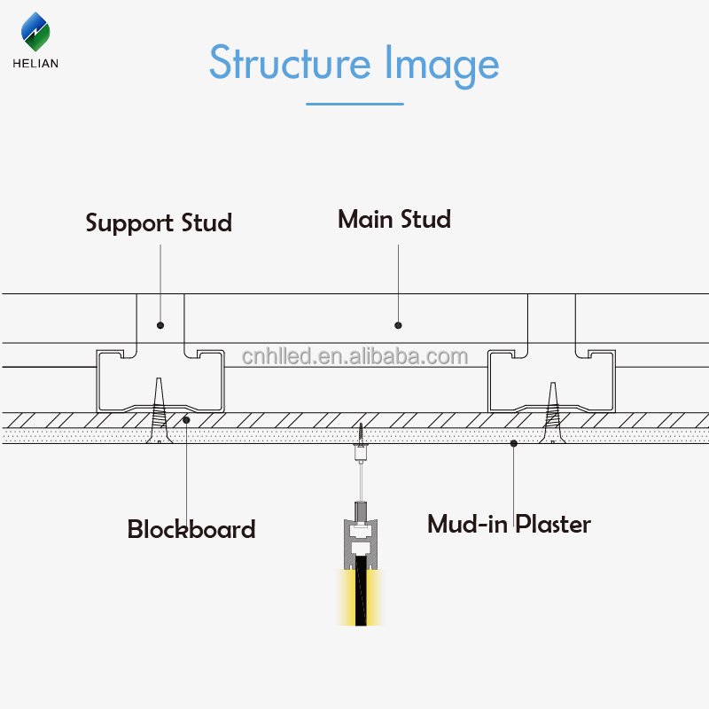 Linear aluminum led profile for guide glass lighting ceiling profile led strip light boat window aluminum profile