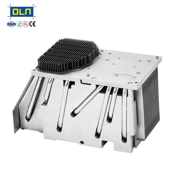 CNC Industrial Aluminum Profile zipper heat sinkbuckle made server water cooler heat sink with pipe copper aluminum heat sink