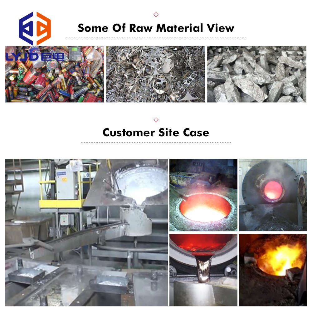 factory 100kg 1.5T zinc ingot melting casting furnace zinc oxide production furnace
