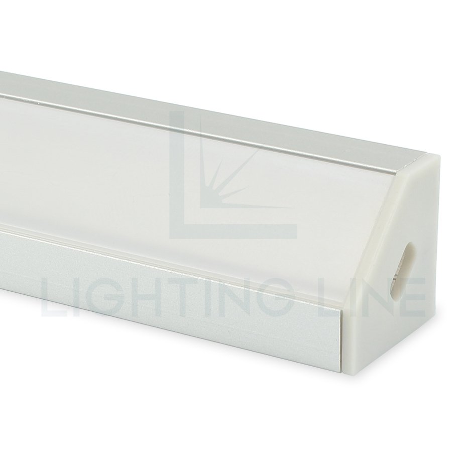 High Quality Corner Empty Painted White Led Strip Aluminium Profile 19x19 Millimeter