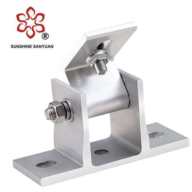 6000 Series Aluminum Profiles Anodized Solar End Clamp Tile Hook Kit Customized Roof Solar Mounting System Bending