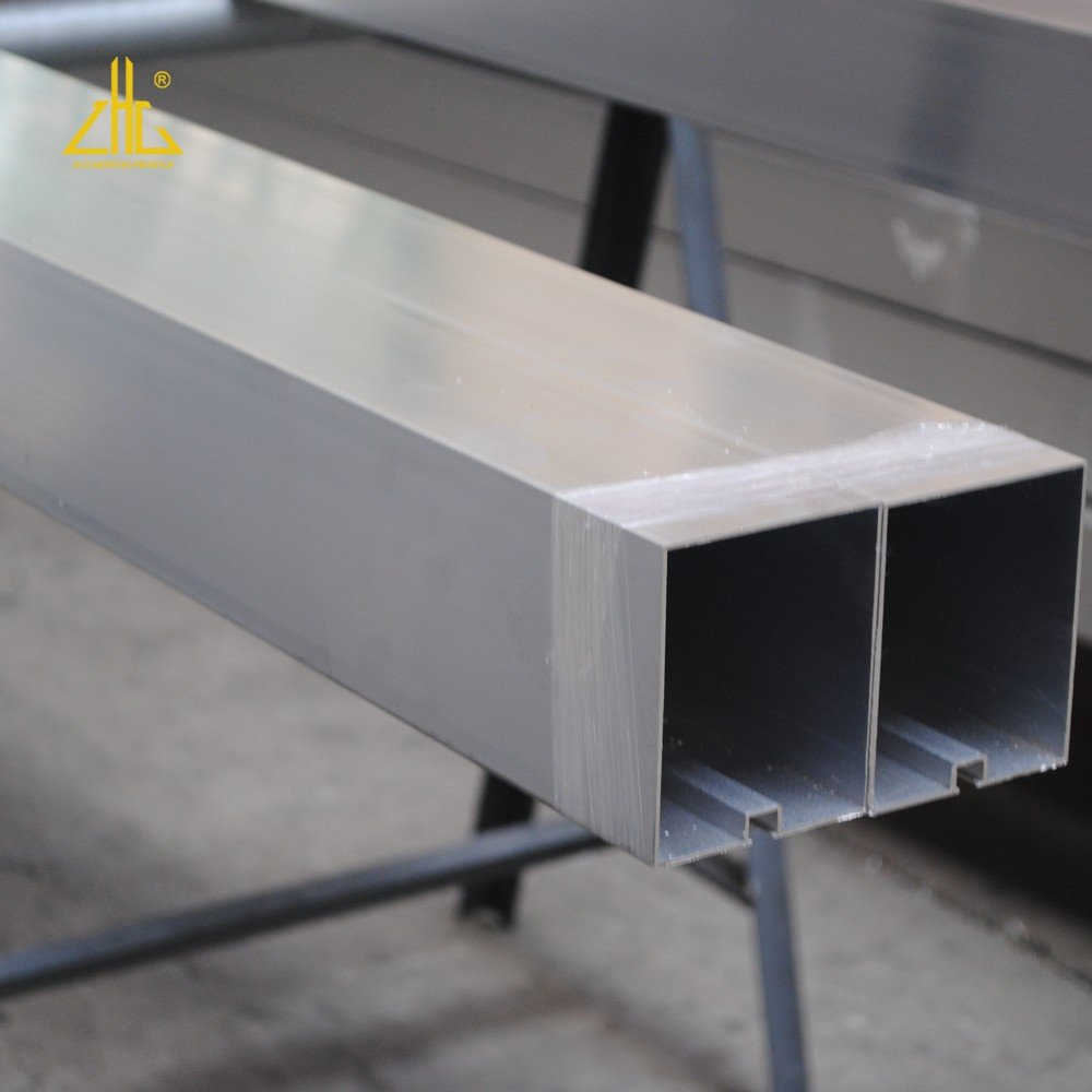 Aluminum tube suspended Wood Grain aluminium baffle ceiling U shape decorative Profile