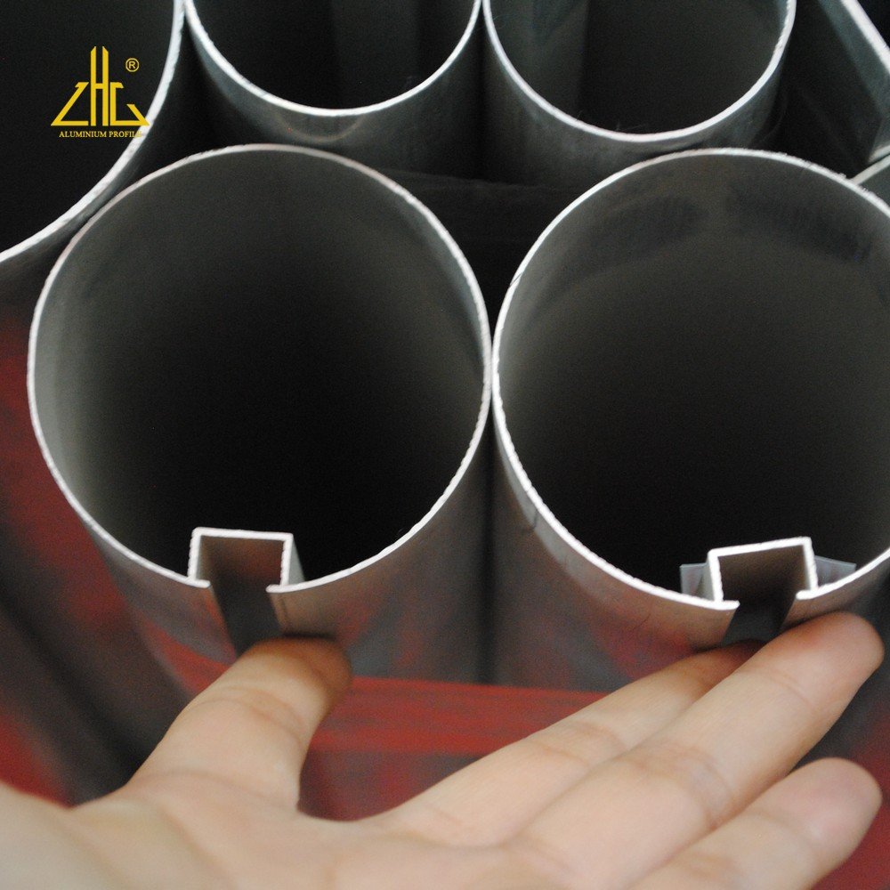 Aluminum tube suspended Wood Grain aluminium baffle ceiling U shape decorative Profile