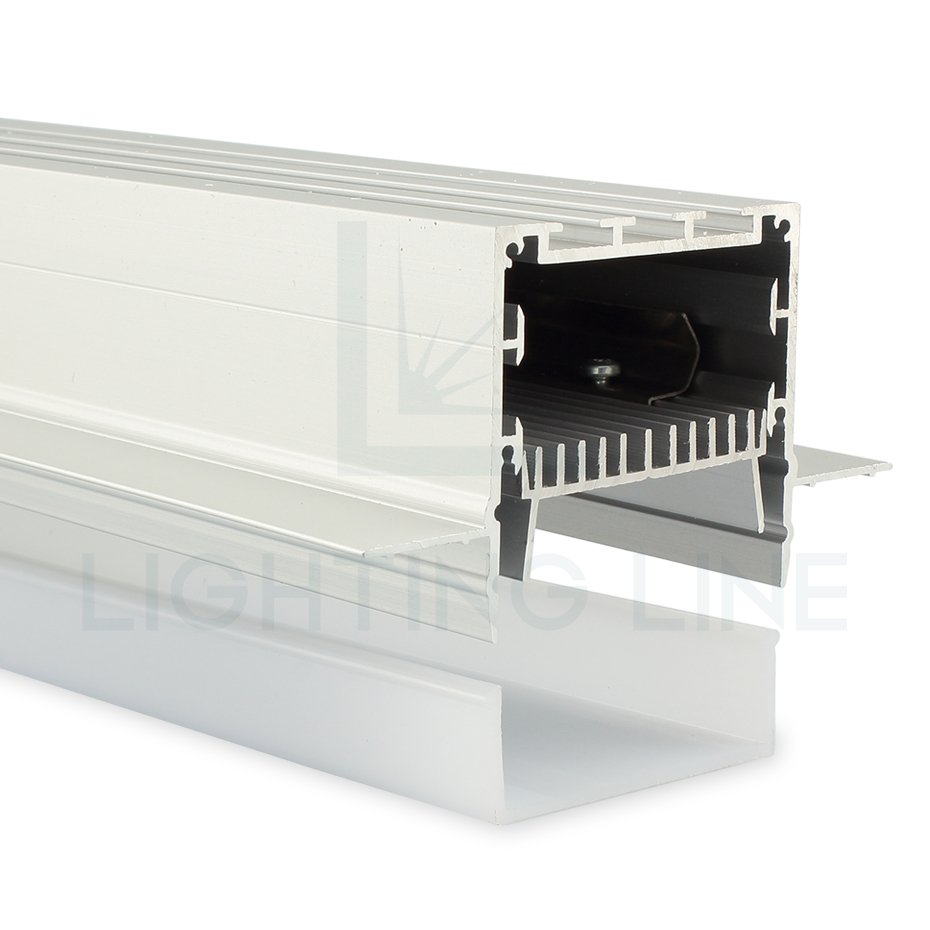 Greatly Cost Efficient 50x49 Millimeter White Painted Led Strip Aluminium Profiles For Plasterboard